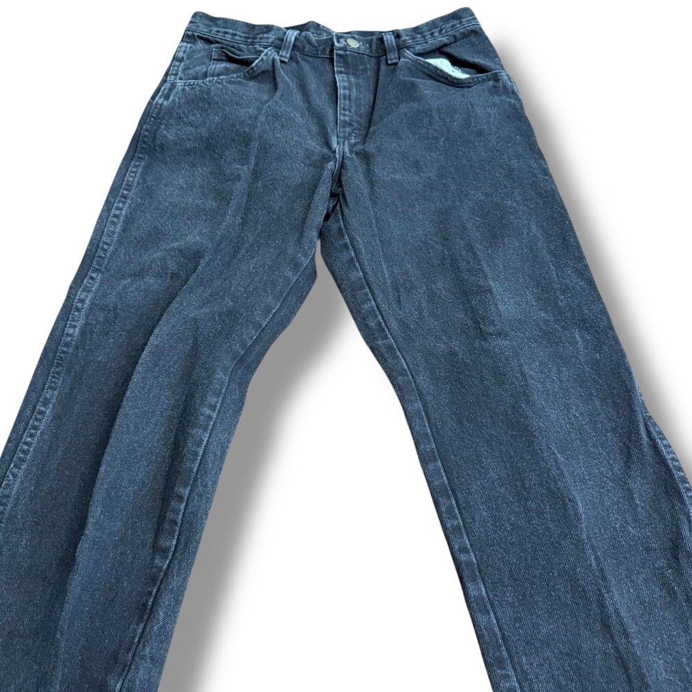 Faded Glory‎ Men's Black Denim Straight Leg Pants Size 33x30 (32x29) Y2K - Picture 3 of 7